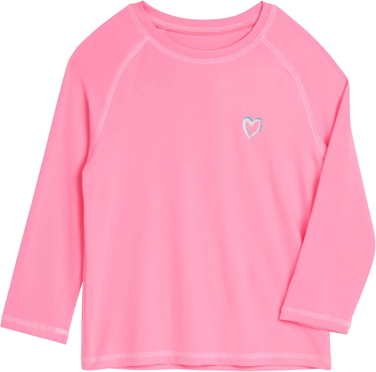 Pink Platinum Girls Rash Guard - UPF 50  Long Sleeve Quick Dry Swimwear and Sun Protection Swim Shirts for Girls (Size: 4-16)