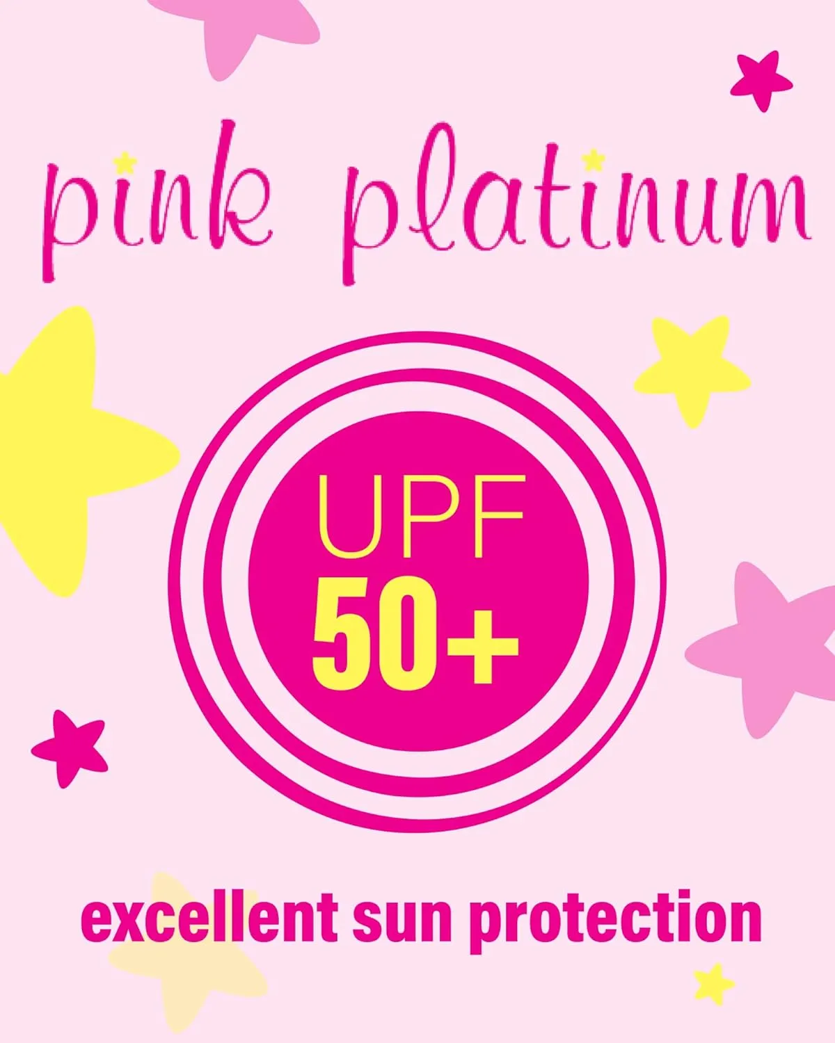 Pink Platinum Girls Rash Guard - UPF 50  Long Sleeve Quick Dry Swimwear and Sun Protection Swim Shirts for Girls (Size: 4-16)