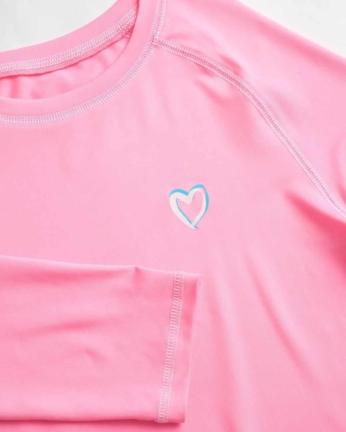 Pink Platinum Girls Rash Guard - UPF 50  Long Sleeve Quick Dry Swimwear and Sun Protection Swim Shirts for Girls (Size: 4-16)
