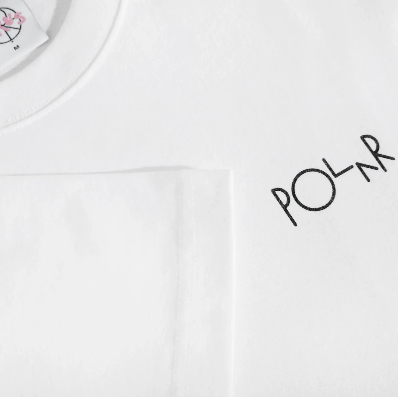 POLAR SKATE FILL LOGO TEE OURSELVES COLLAGE - WHITE