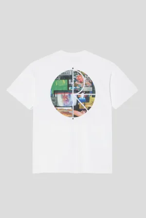 POLAR SKATE FILL LOGO TEE OURSELVES COLLAGE - WHITE