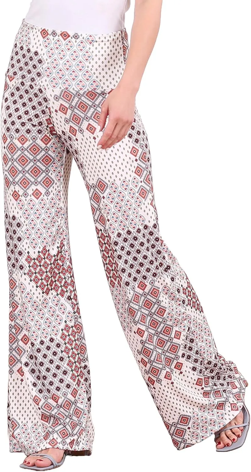 Popana Palazzo Pants for Women Casual Summer Wide Leg Beach Pants Plus Size Made in USA