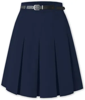 SANGTREE Women Knee Length Pleated Skirts, Girl Midi Long High Waisted Skirt, 6 Years - US 4XL