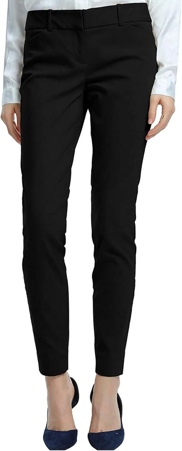 SATINATO Women's Straight Pants Stretch Slim Skinny Solid Trousers Casual Business Office