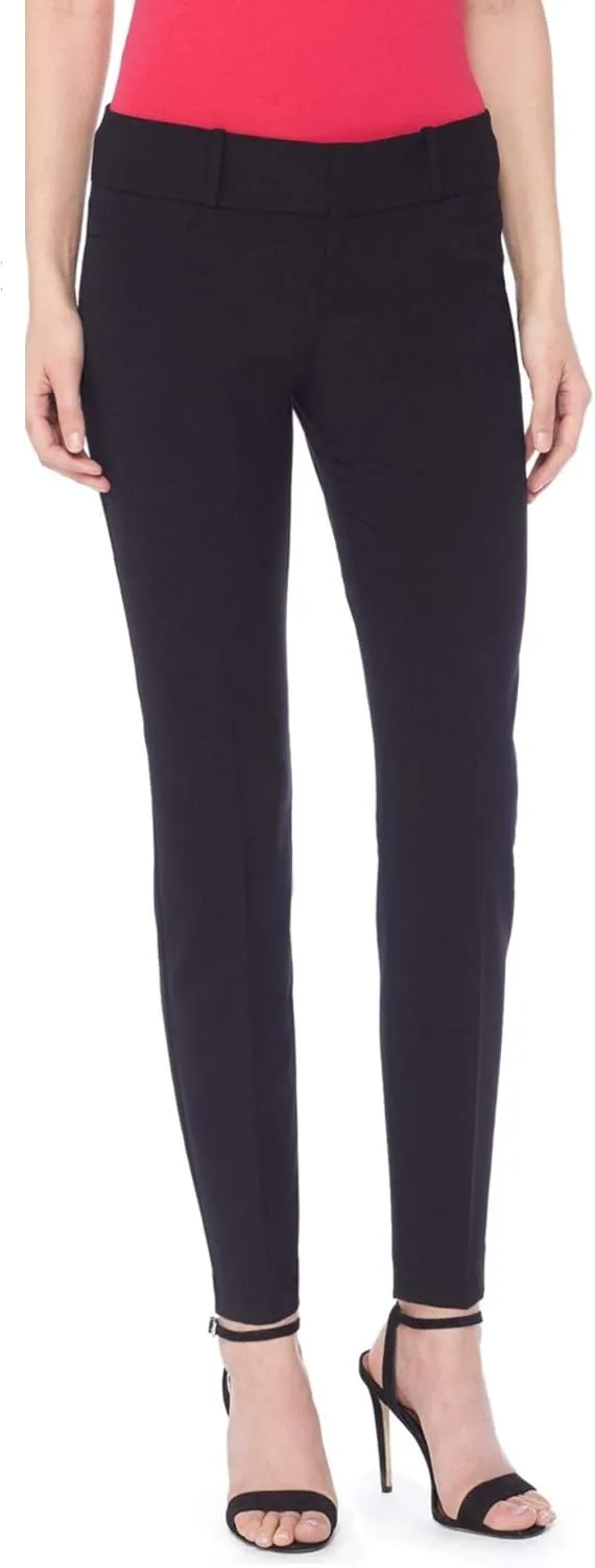SATINATO Women's Straight Pants Stretch Slim Skinny Solid Trousers Casual Business Office
