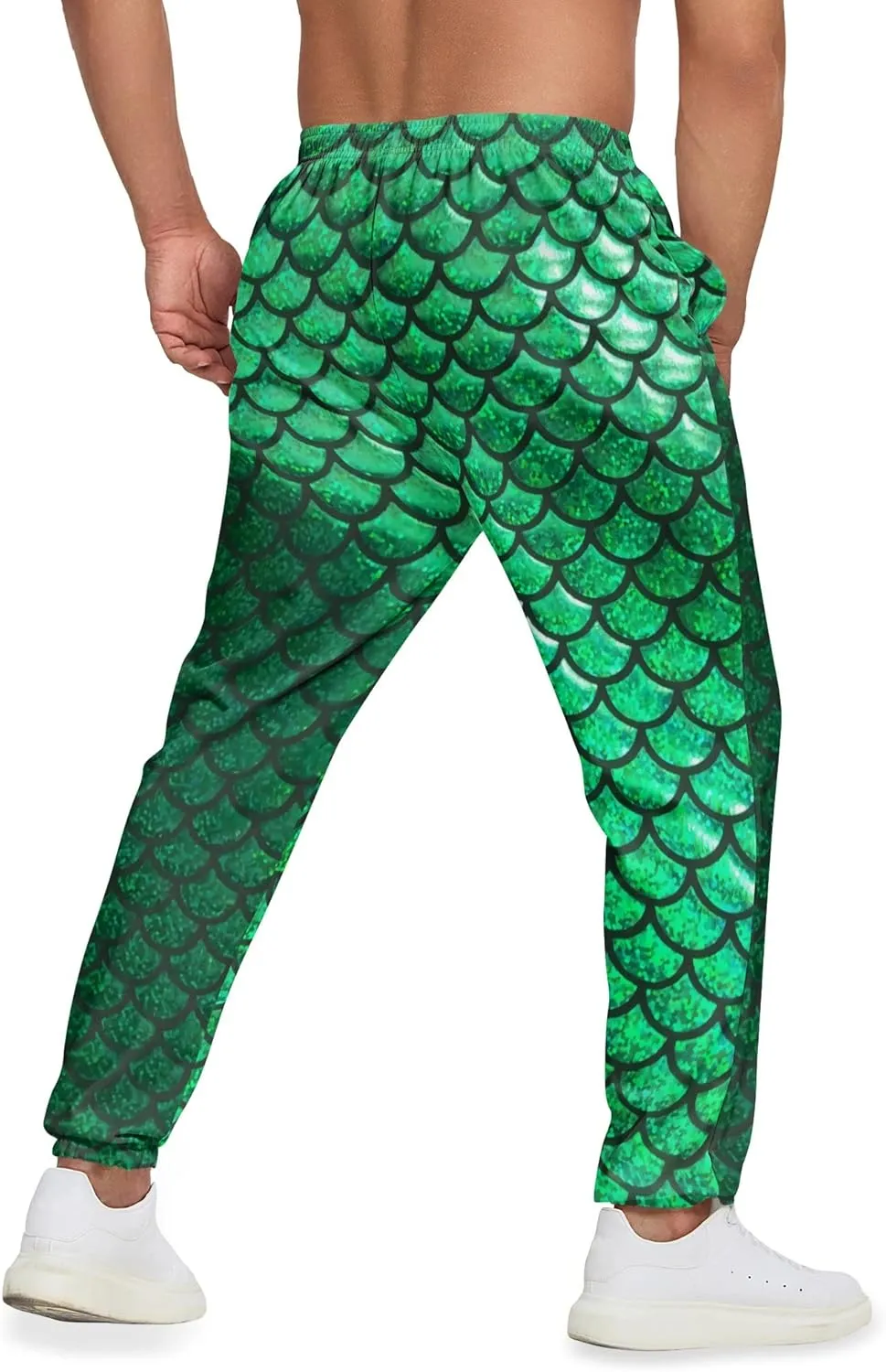Sweatpants for Men 3D Printed Pants Joggers Pant Drawstring Sports Pants with 2 Side Pockets
