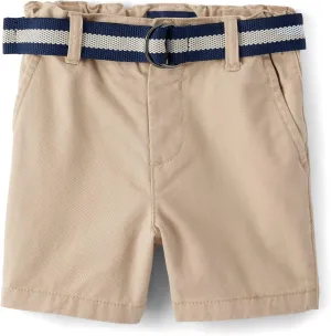 The Children's Place Baby Boys' and Toddler Twill Belted Chino Short