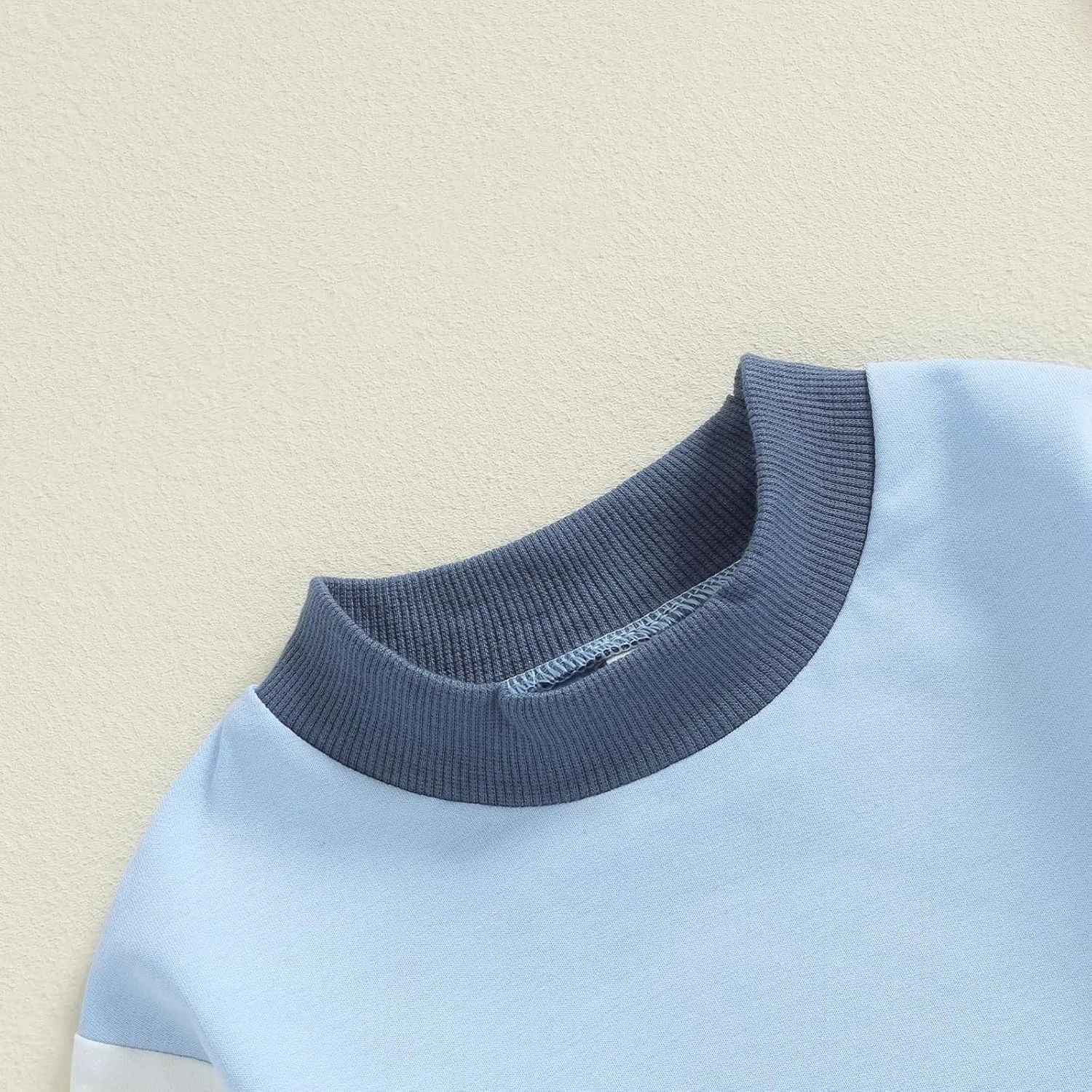 Toddler Baby Girl Boy Sweatshirt Color Block Long Sleeve Oversized Crewneck Pullover Tops Fall Winter Outfits