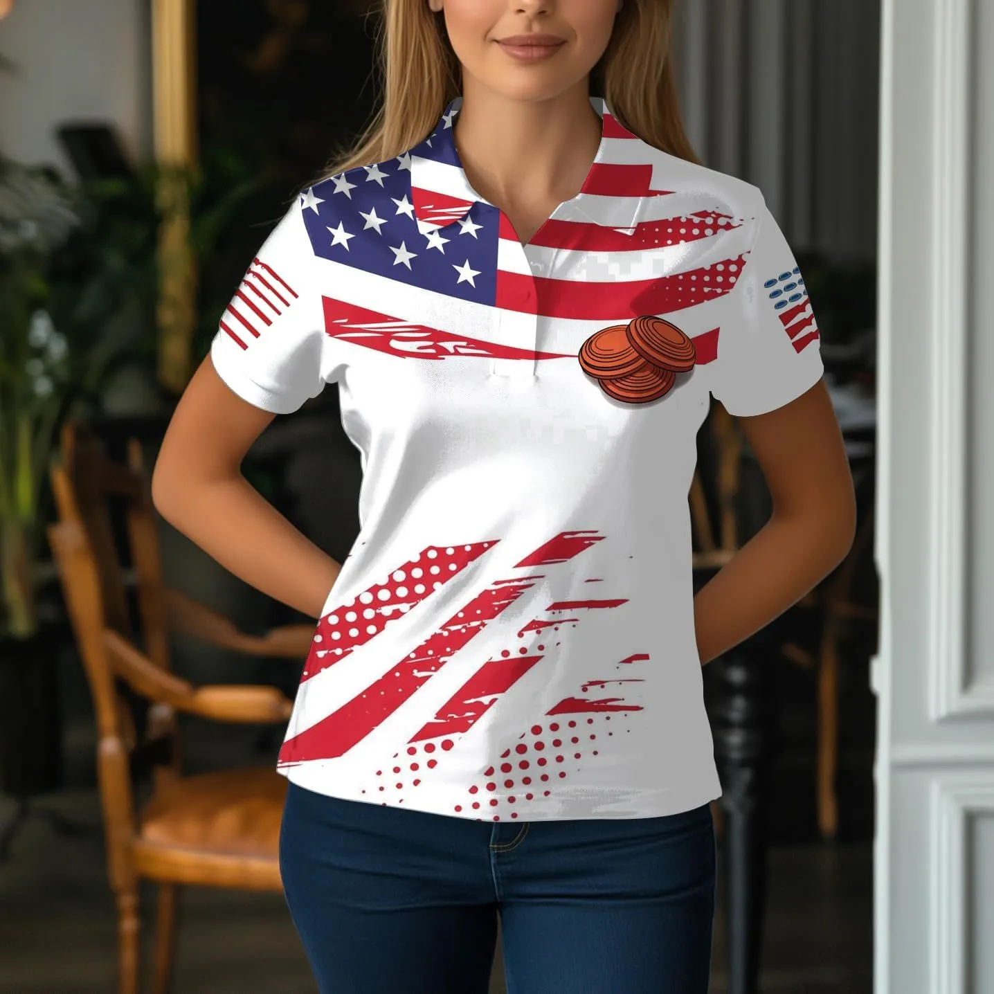 Trap Shooting Polo Shirt for Men & Women, Clay Trap Shooting Clothing Sporty Shirt Size S-5XL