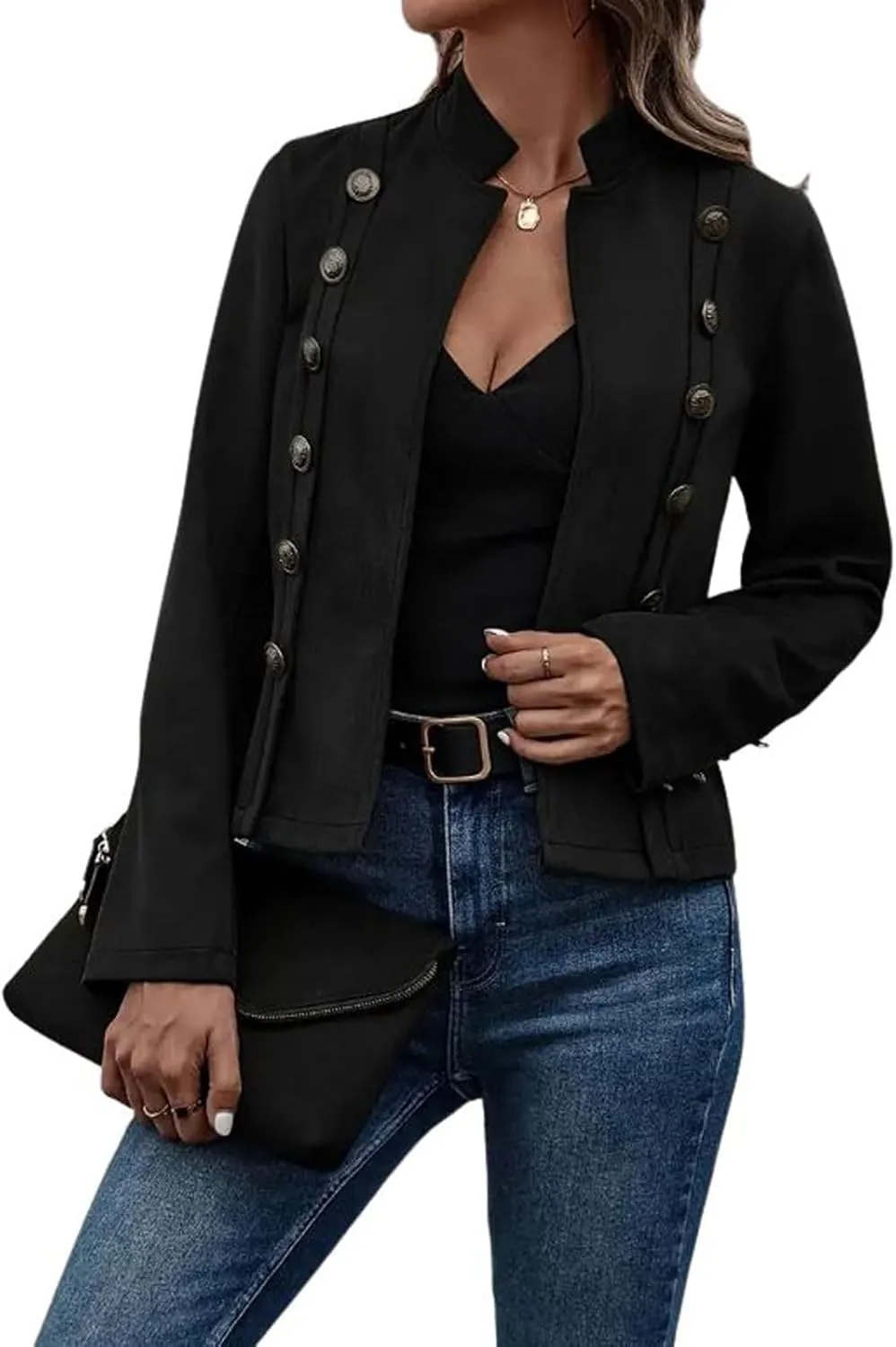 utcoco Women's Faux Suede Leather Jacket Casual Long Sleeve Blazer Jacket Coat 2024 Fall Outfits