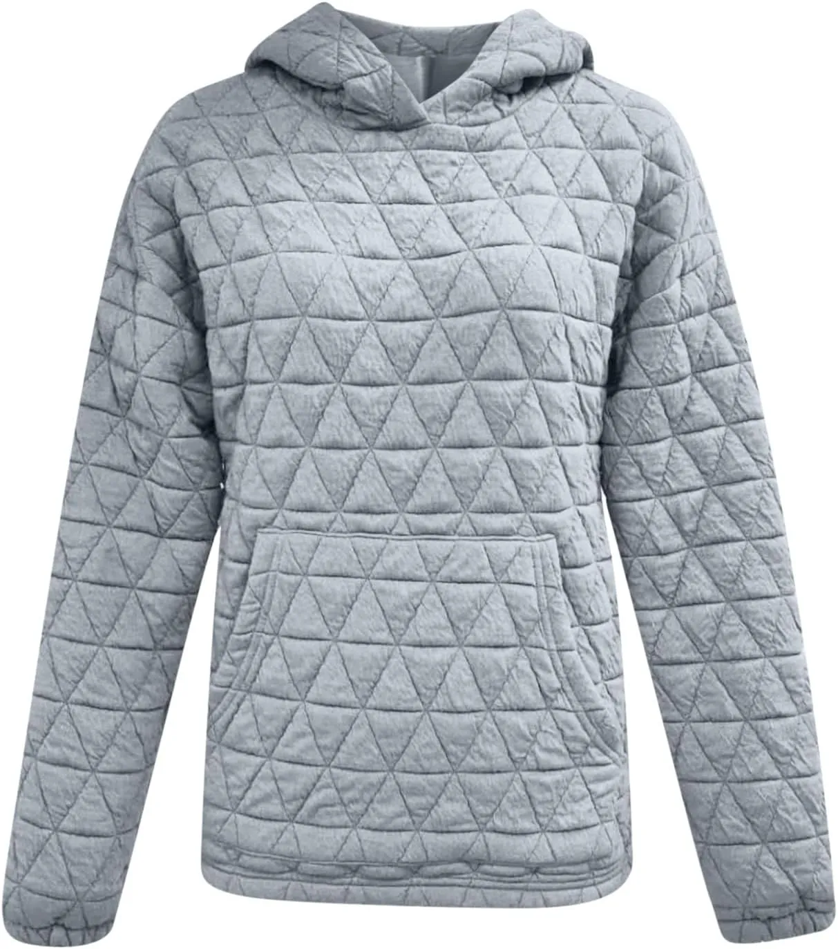 Warm Hooded Sweatshirts for Women Solid Plaid Casual Fall Winter Hoodies Oversized Comfy Blouses for Outing Street