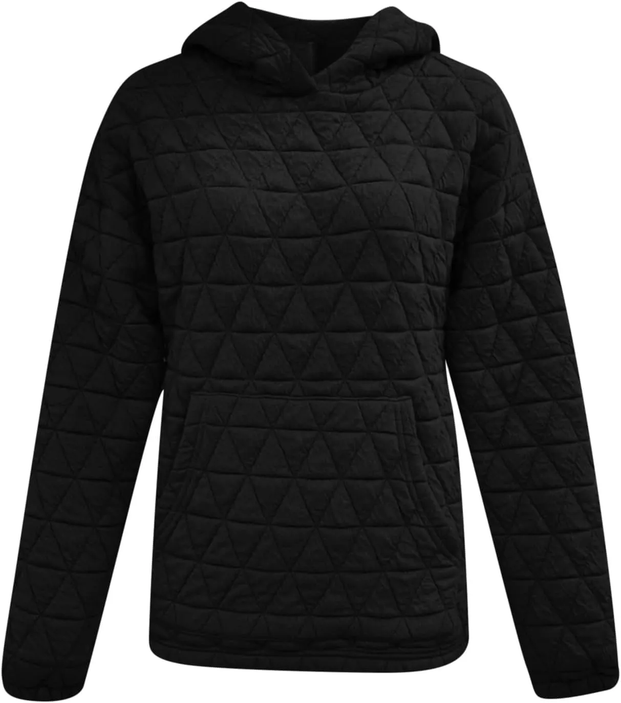 Warm Hooded Sweatshirts for Women Solid Plaid Casual Fall Winter Hoodies Oversized Comfy Blouses for Outing Street