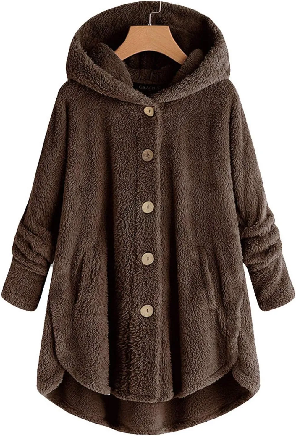Winter Coats for Women Fashion Furry Sherpa Jacket Faux Fur Coat Shaggy Fleece Jacket Warm Clothes Oversized Coat