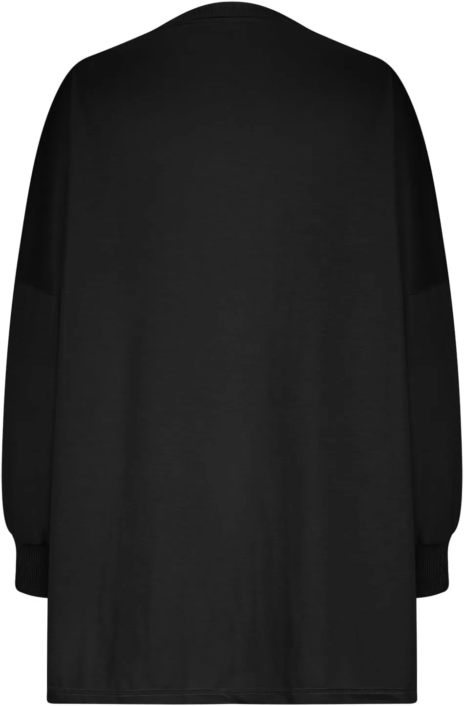 Wkishenl Oversized Long Sweatshirts for Women 2024 Casual Fall Shoulder Tops Loose Long Sleeve Crewneck Pullover Solid Dressy