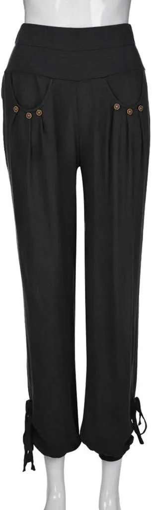 Women Linen Summer Letter Patched Pants Low Waist Long Lounge Slim Fit Pants Travel