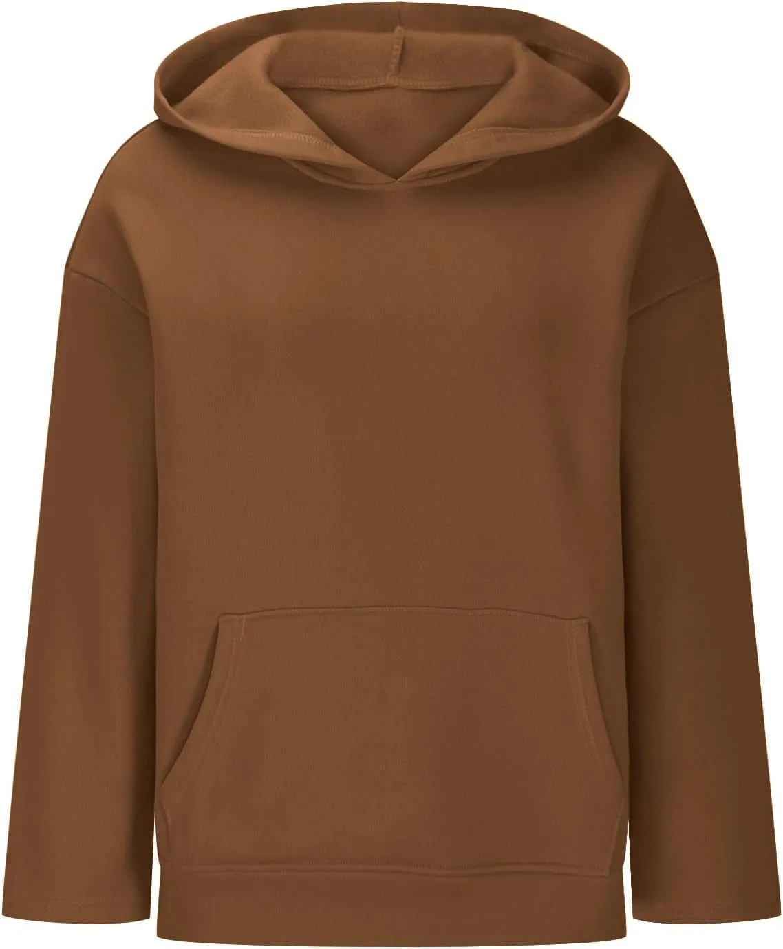 Women Pullover Oversized Sweatshirts Fleece Sweater Long Sleeve Hoodies With Pockets Casual Loose Fall Tops 2024