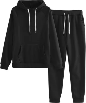 Women's 2 Piece Outfits Lounge Set Long Sleeve V Neck Athletic Sweat Pullover Sweatshirt Joggers