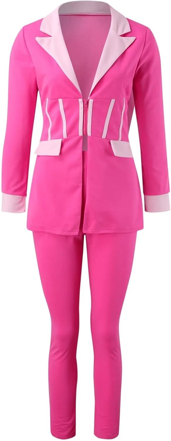 Women's 2024 Spring Fashion Outfits 2 Piece Office Lady Suit Set Work Blazer Jacket and Pant
