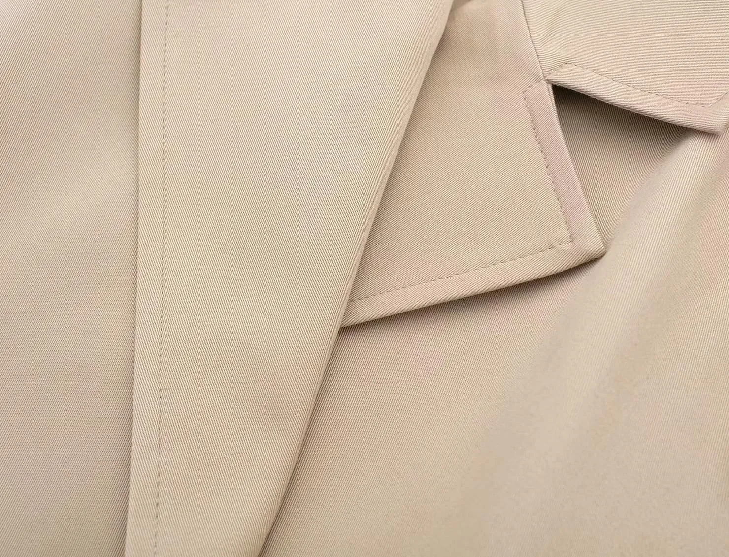 Women's Casual Multicolour Cropped Trench Fashion Coat Lapel Jacket Outwear With Belt