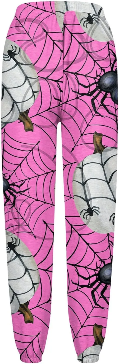 Womens Joggers with Pockets 2024 Trendy Baggy Sweatpants Plus Size Skeleton Print Hiking Pants Petite Lightweight
