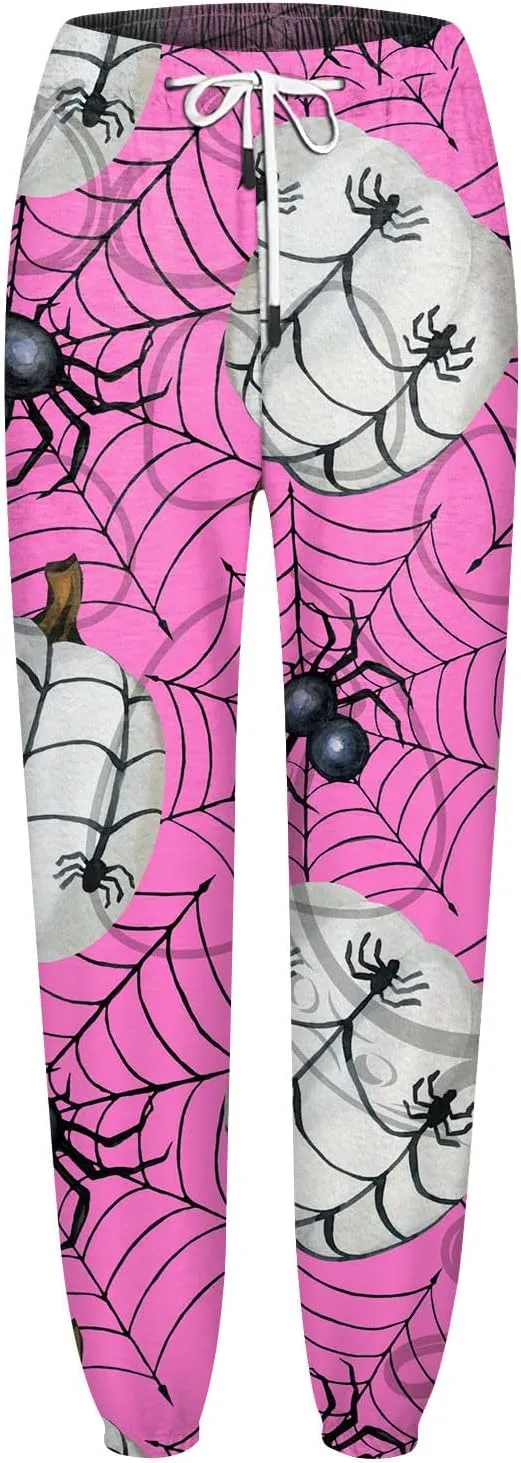 Womens Joggers with Pockets 2024 Trendy Baggy Sweatpants Plus Size Skeleton Print Hiking Pants Petite Lightweight