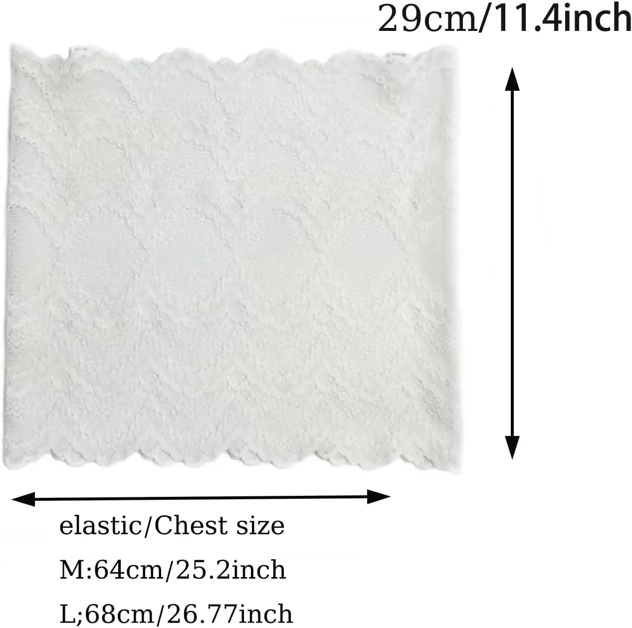 Womens Lace Cleavage Cover Lace Camisole Tops Bandeau Bra Anti Peep Invisible Overlay Modesty Panel Vest