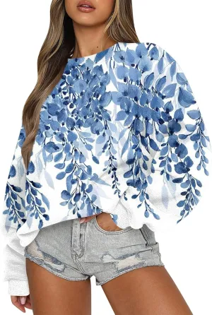 Womens Oversized Sweatshirt Hoodies Fleece Long Sleeve Crewneck Pullover Tops Casual Fall Fashion Outfits Clothes 2024