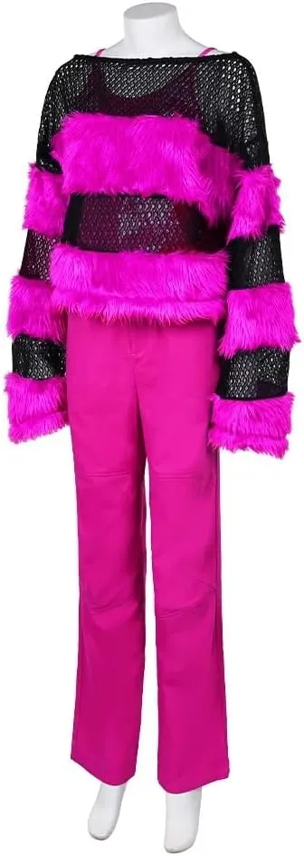Womens Regina George Costume Cady Heron Cosplay Blouse Camisole Tank Top Pants Set Halloween Party Outfit