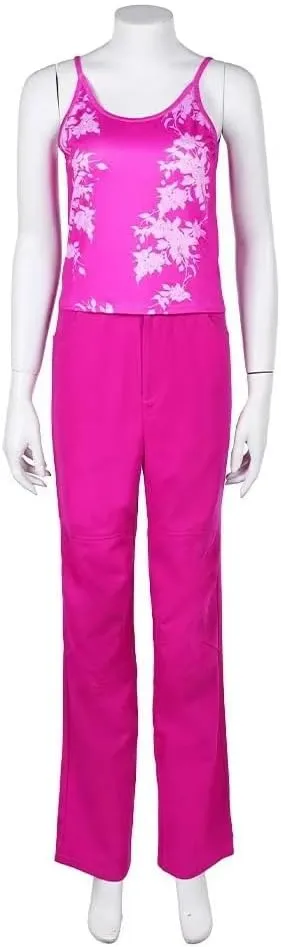 Womens Regina George Costume Cady Heron Cosplay Blouse Camisole Tank Top Pants Set Halloween Party Outfit