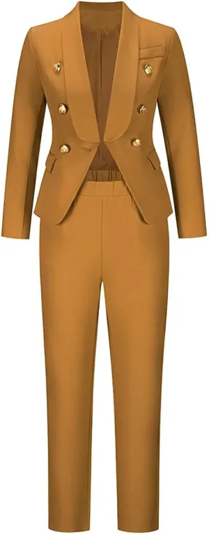 Women's Suit 2 Piece Outfits Suit Women Pants Suit Business Suit Jacket for Women Office Lady Casual Suit Set