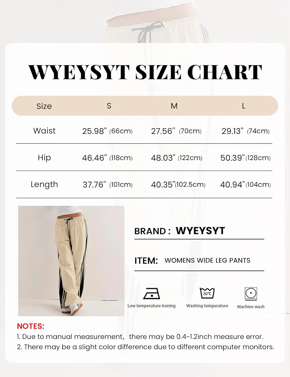 Wyeysyt Womens Wide Leg Pants Drawstring High Rise Palazzo Pants Side Striped Baggy Track Pants with Pockets
