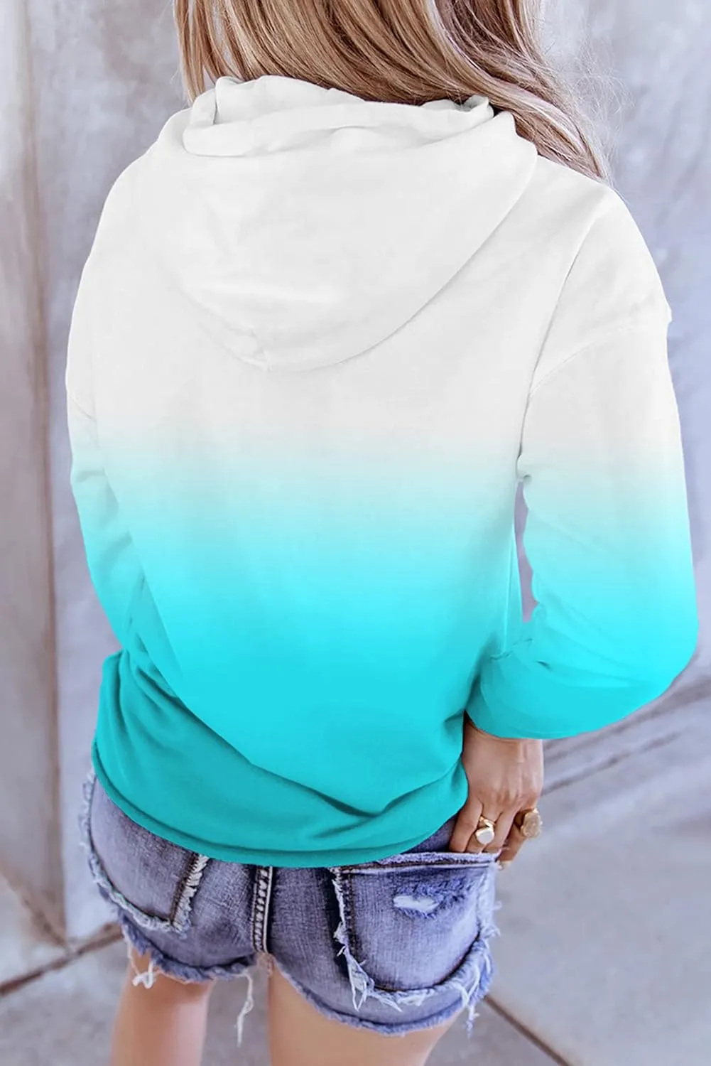 YOCUR Womens Tie Dye Crewneck Pullover Shirt Lightweight Sweatshirt Casual Loose Trendy Puff Sleeves Long Sleeve Tops